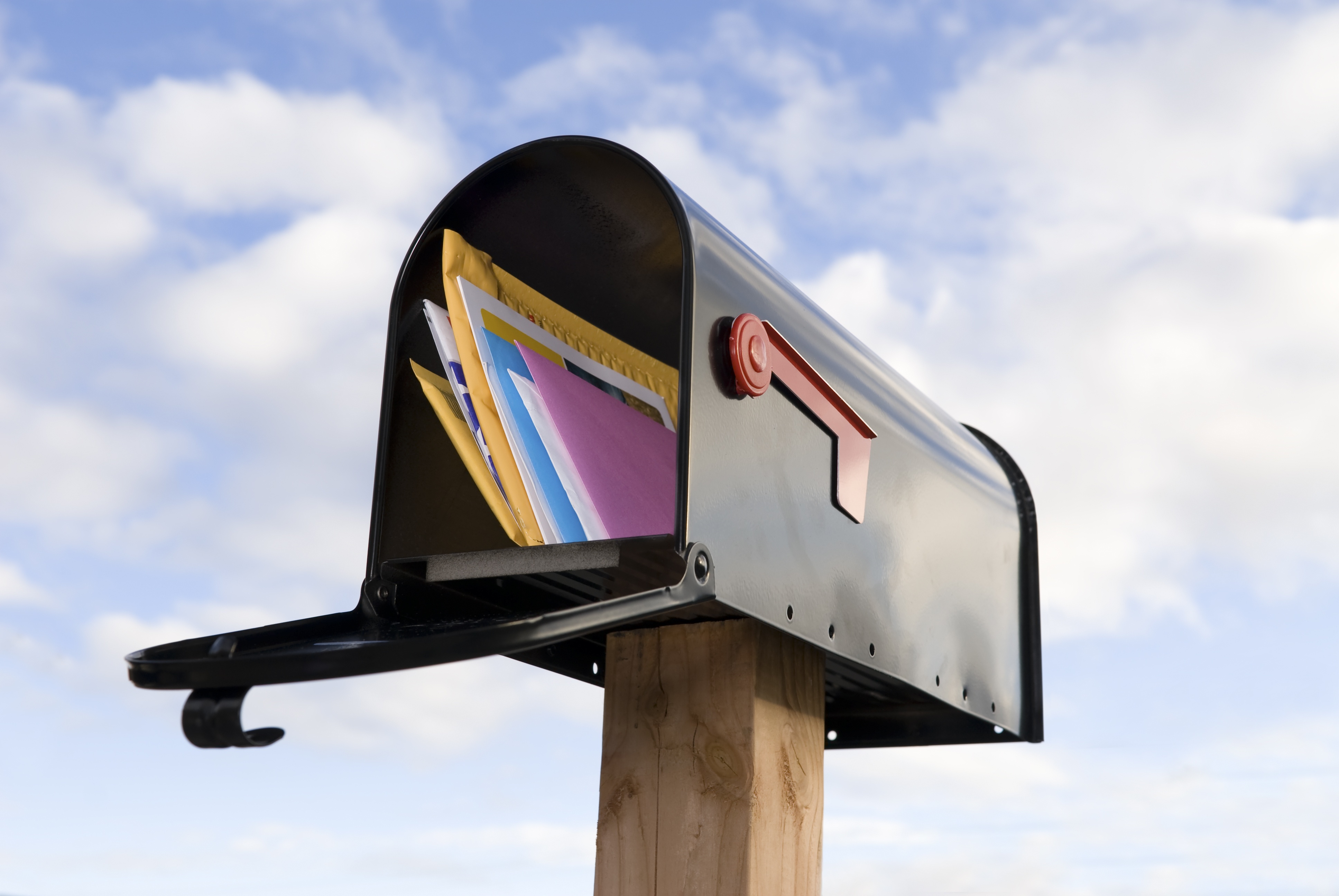 open mailbox with mail