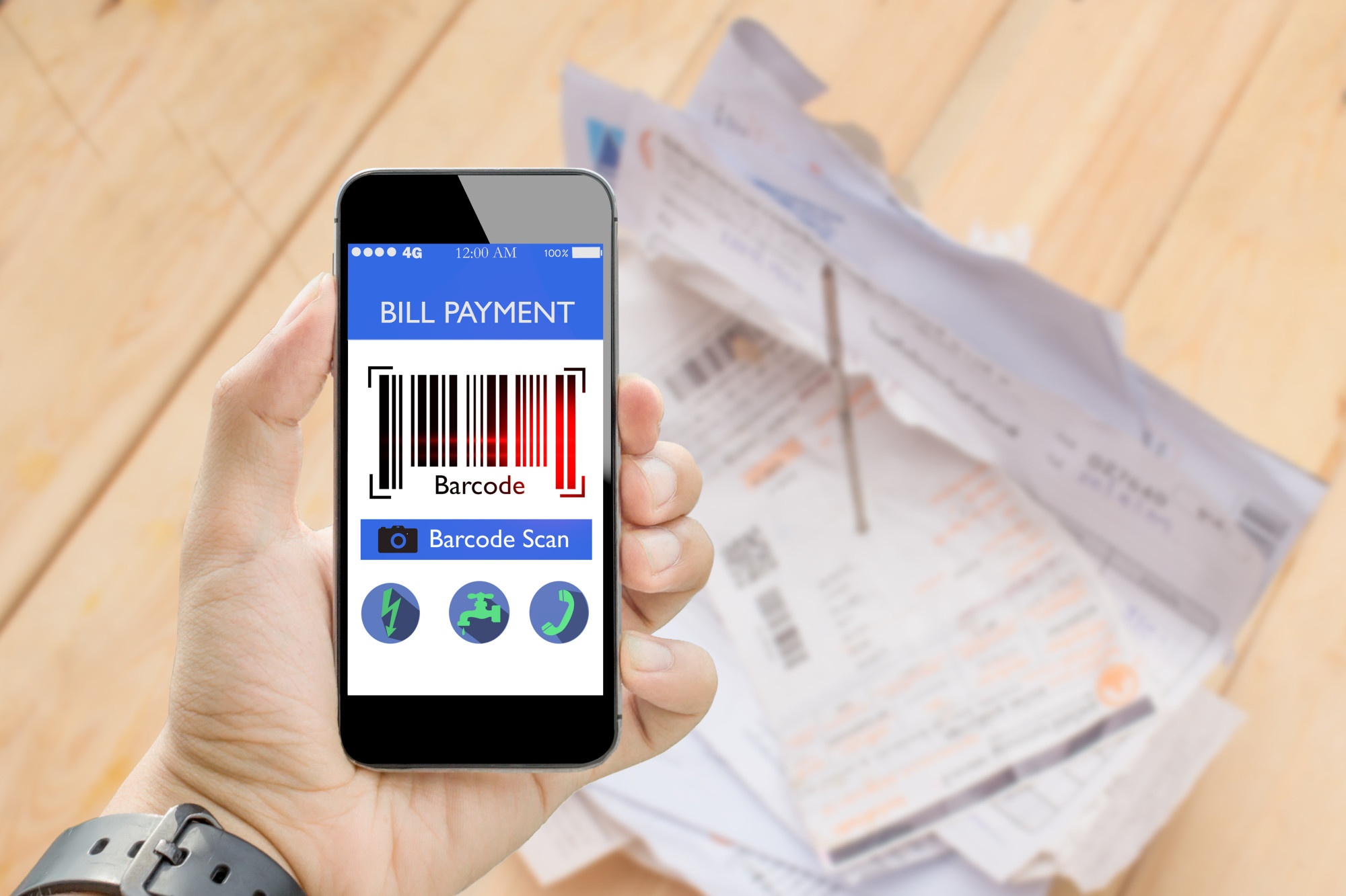 bill payment app on mobile phone